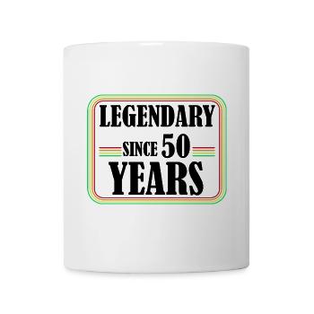 Legendary for 50 years, 50th birthday, finally 50 - Mug - white - Front