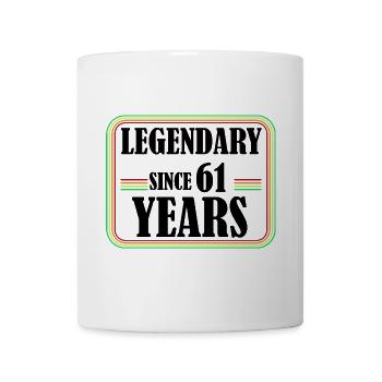 Legendary for 61 years, 61 birthday, finally 61 - Mug - white - Front