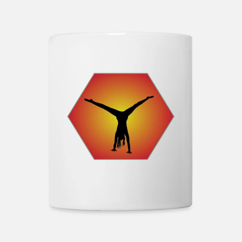 Silhouette Sechseck - Tasse - Weiß