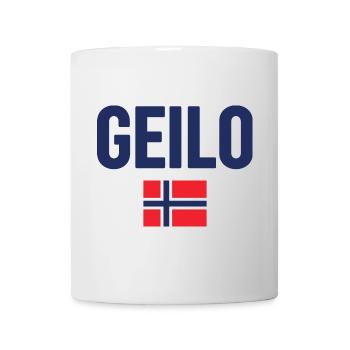 Gelo Norwegian Flagge Design - Tasse - Weiß - Vorne