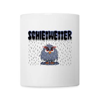 Eule Schietwetter - Tasse - Weiß - Vorne