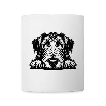 Tête de lévrier irlandais avec pattes - Mug blanc - blanc - Devant