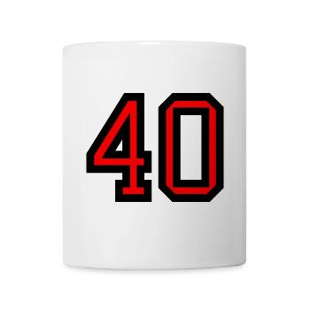 40. 40 YEARS. 40th ANNIVERSARY. 40 YEARS ANNIVERSARY. - Mug - white - Front