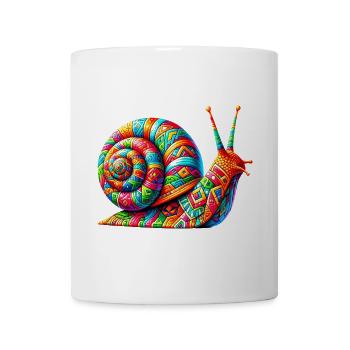 Schnecke - Tasse - Weiß - Vorne
