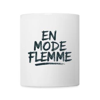 En mode flemme - Mug blanc - blanc - Devant