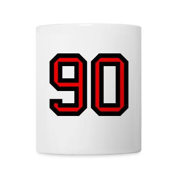 90. 90 ANS. 90e ANNIVERSAIRE. ANNIVERSAIRE 90 ANS. - Mug blanc - blanc - Devant