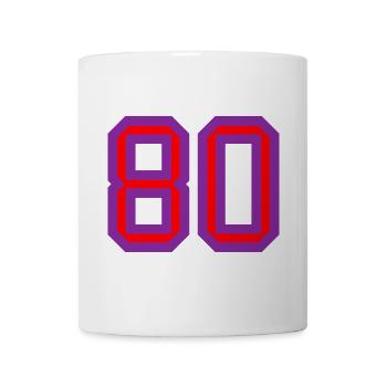 80. 80 JAHRE. 80-JÄHRIGES JUBILÄUM. 80-JÄHRIGES JUBILÄUM. - Tasse - Weiß - Vorne