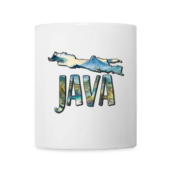 Carte aquarelle Java - Mug blanc - blanc - Devant