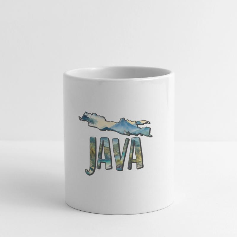 Carte aquarelle Java Mug blanc