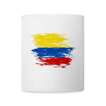 Kolumbien Flagge used - Tasse - Weiß - Vorne