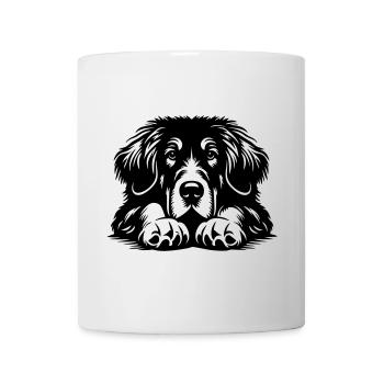 Tibetan Great Dane Head with Paws - Mug - white - Front