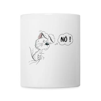 Drolliger Weißer Nö Hase I Hasenmotiv Kaninchen - Tasse - Weiß - Vorne