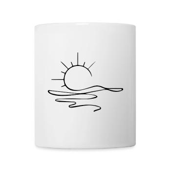 Esquisse du coucher de soleil (noir) - Mug blanc - blanc - Devant