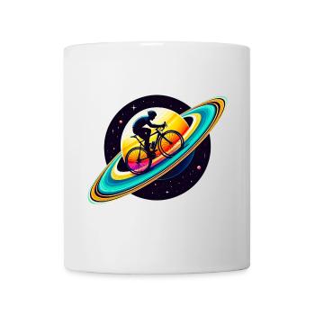 Cyclist on Saturn - Mug - white - Front