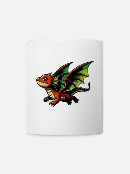 Drache - Tasse - Weiß
