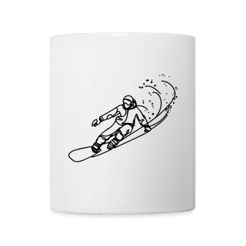 Snowboarder Drawing - Mug - white - Front