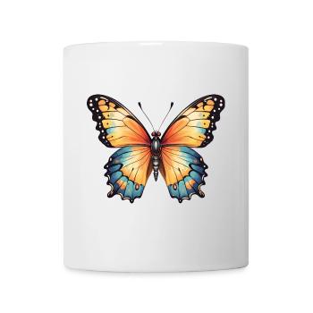 Colorful butterfly drawing - Mug - white - Front