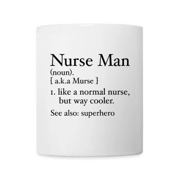 Funny Nurse Man Definition - Mug blanc - blanc - Devant