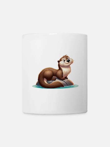 loutre 20 - Mug blanc - blanc