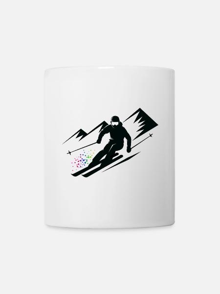 Skiurlaub Skifahrer Skifahren Wintersport - Tasse - Weiß