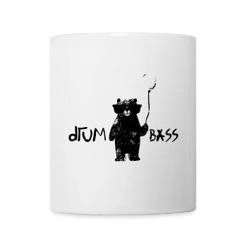 Drum and Bass Teddy – Cooles Design für Kinder - Tasse - Weiß - Vorne