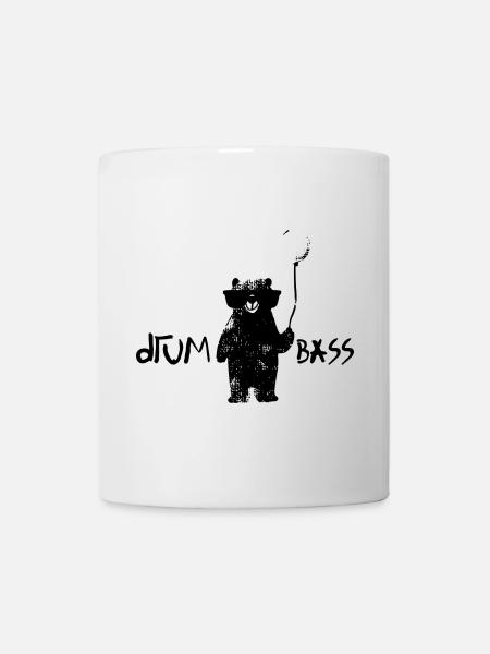 Drum and Bass Teddy – Cooles Design für Kinder - Tasse - Weiß