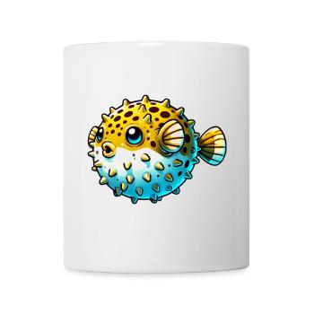 Kugelfisch - Tasse - Weiß - Vorne
