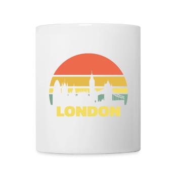 London Skyline Rétro Vintage Silhouette - Mug blanc - blanc - Devant