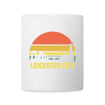 Leicester City Retro Skyline Silhouette - Mug - white - Front