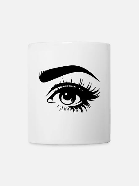Monochrome Augensilhouette - Tasse - Weiß