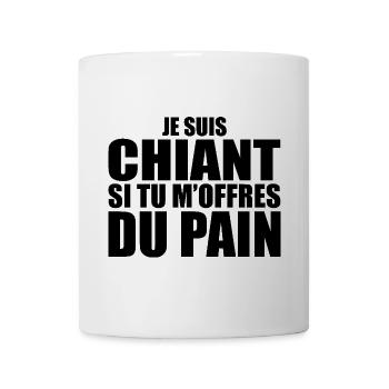 Mann, der anbetet: Brot. Lustiger Design-Humor - Tasse - Weiß - Vorne