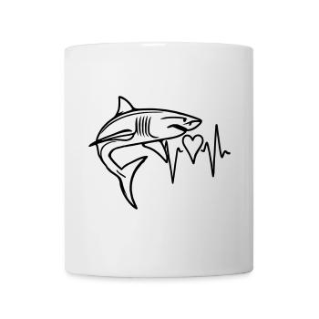 Hai-Liebe – Herzschlag des Ozeans - Tasse - Weiß - Vorne