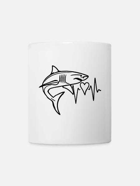 Hai-Liebe – Herzschlag des Ozeans - Tasse - Weiß