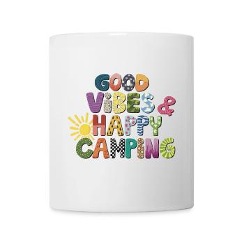 Happy Camping - Tasse - Weiß - Vorne