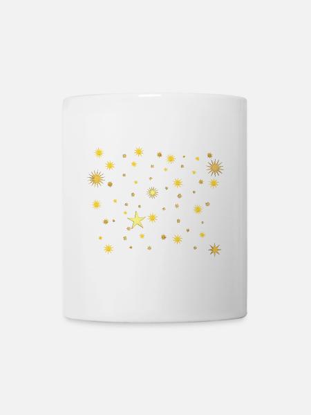 Étincelles de l’étoile dorée - Mug blanc - blanc