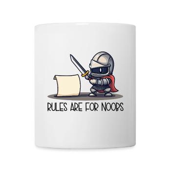 Cute Knight vs Scroll – Rules Are For - Mug - white - Front