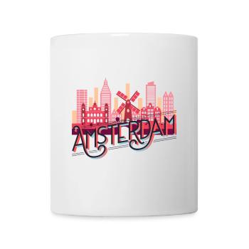 Amsterdam Niederlande Holland Skyline Stadt - Tasse - Weiß - Vorne