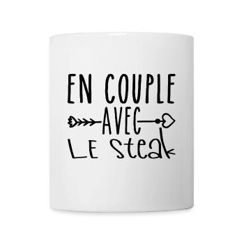 En Couple avec Steak, cadeau Fans de Steak - Mug blanc - blanc - Devant