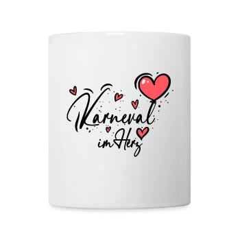 Karneval im Herz Kostüm Konfettiparade dezent - Tasse - Weiß - Vorne