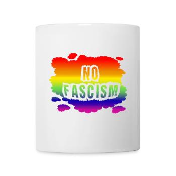 Stop AfD contre la droite, la démocratie, la diversité, la gauche - Mug blanc - blanc - Devant