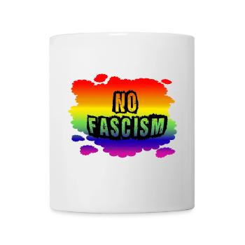 Stop AfD contre la droite, la démocratie, la diversité, la gauche - Mug blanc - blanc - Devant