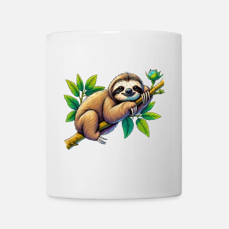 Faultier - Tasse - Weiß