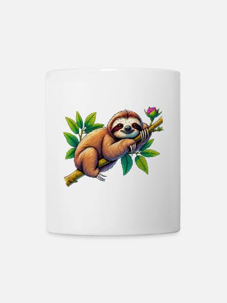 Faultier - Tasse - Weiß
