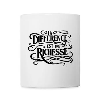 La différence est une richesse  - Mug blanc - blanc - Devant