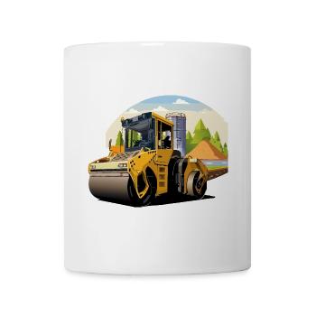 Strassenwalze bei der Arbeit - Tasse - Weiß - Vorne
