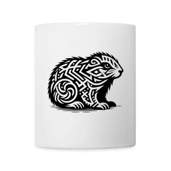 Marmotte tribale - Mug blanc - blanc - Devant