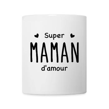 Super maman d'amour - Mug blanc - blanc - Devant