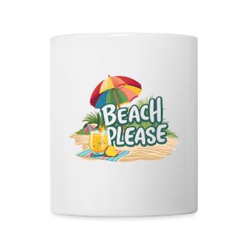 Sommer - Strand bitte - Tasse - Weiß - Vorne