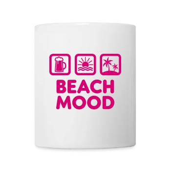 Beach Mood Sommer Sonne Meer Bier - Tasse - Weiß - Vorne