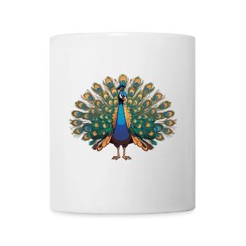 Peacock - Bird Sticker - Mug - white - Front